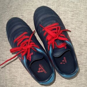 Kids Navy and Red Athletic Shoes